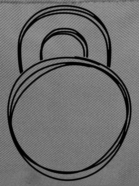 Kettlebell handgezeichnet
