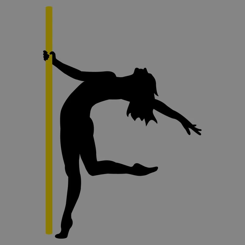 Die Silhouette einer Poledancerin
