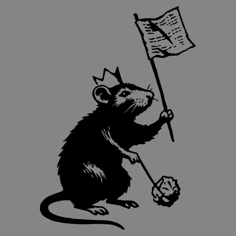 Rat with flag