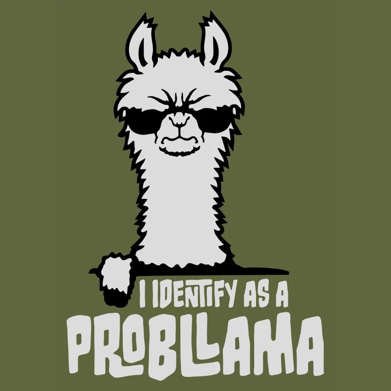 Je m’identifie comme un probllama Cool Lama Problem Spruch