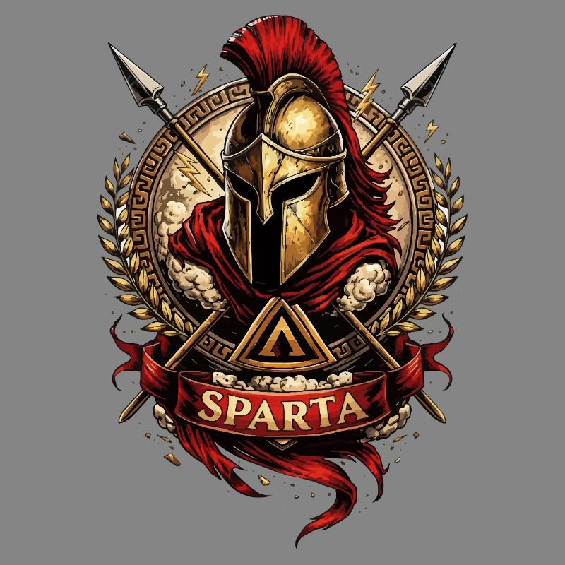 Sparta Helmet Warrior Motif