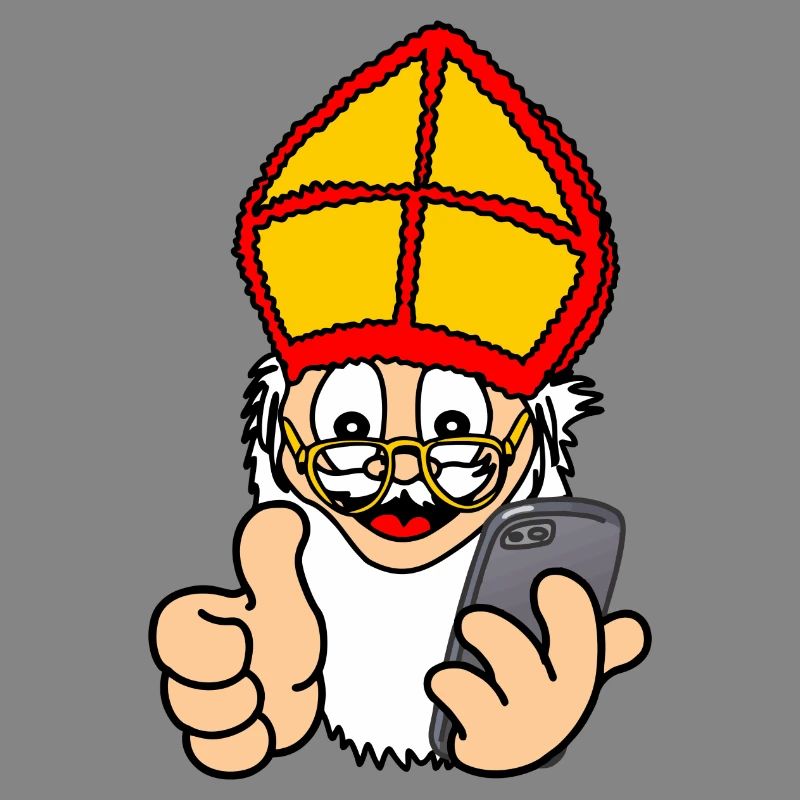 Sinterklaas avec smartphone