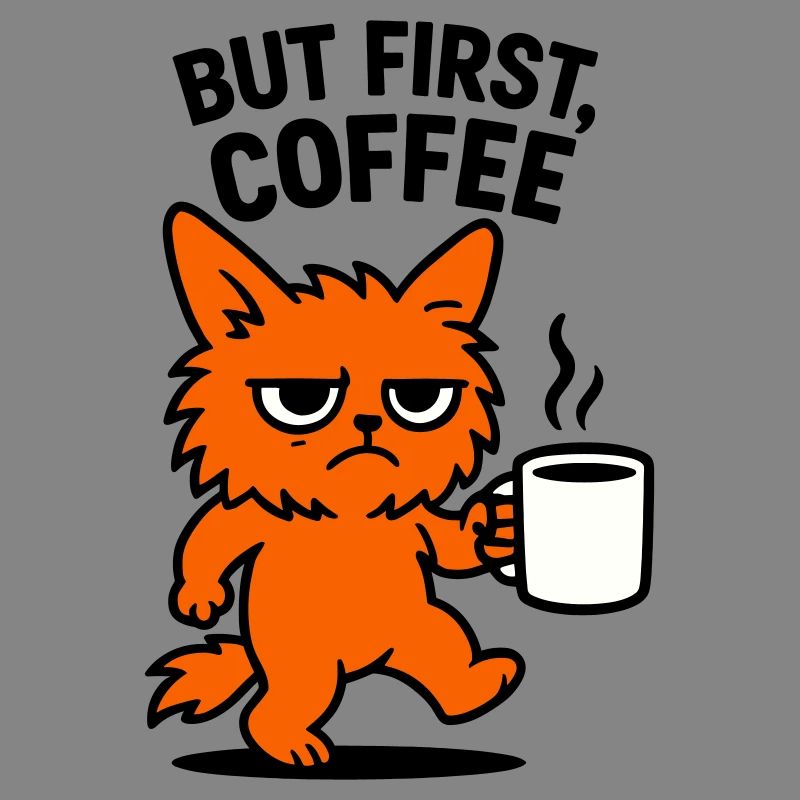 But first coffee cat