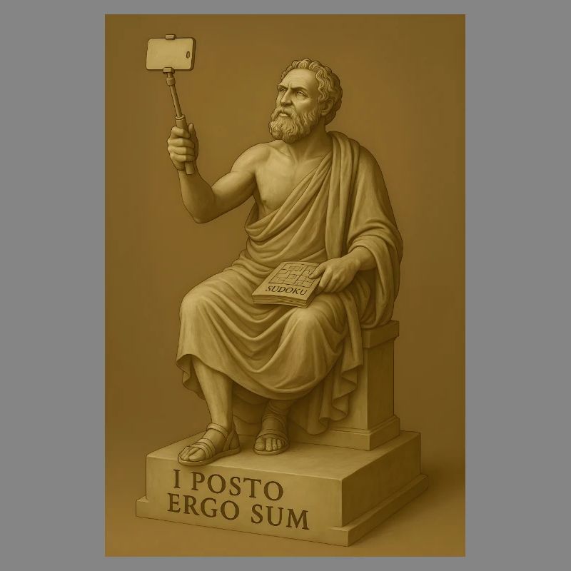 Ancient Philosophy Selfie Statue