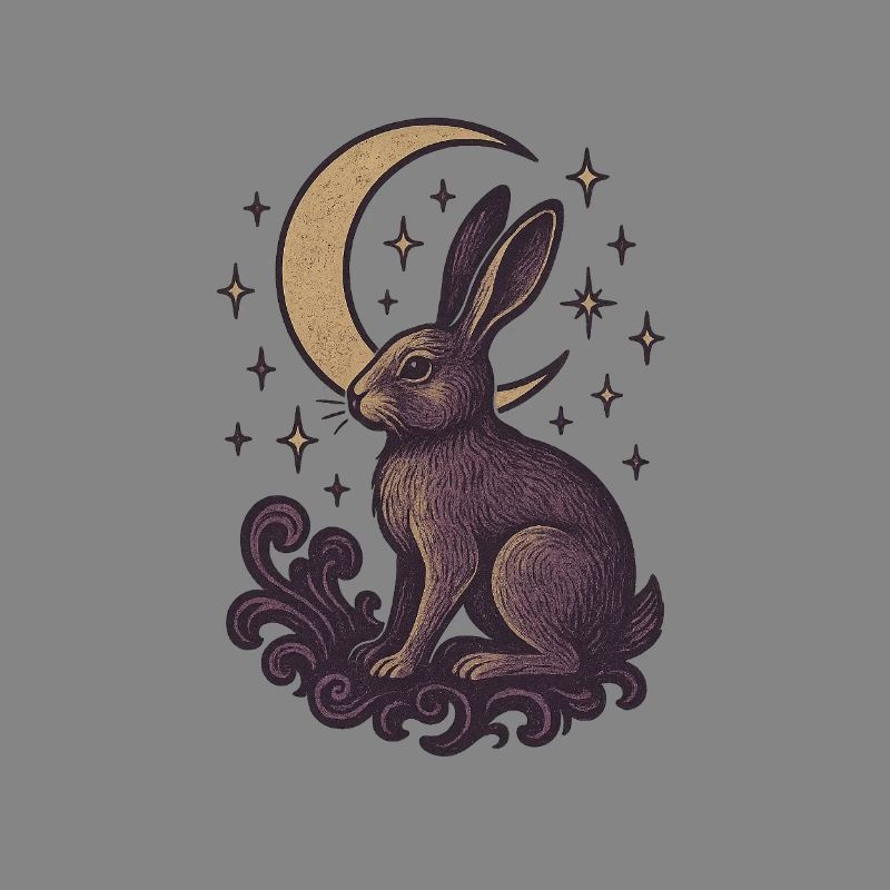 Celestial Hare Mystical Illustration