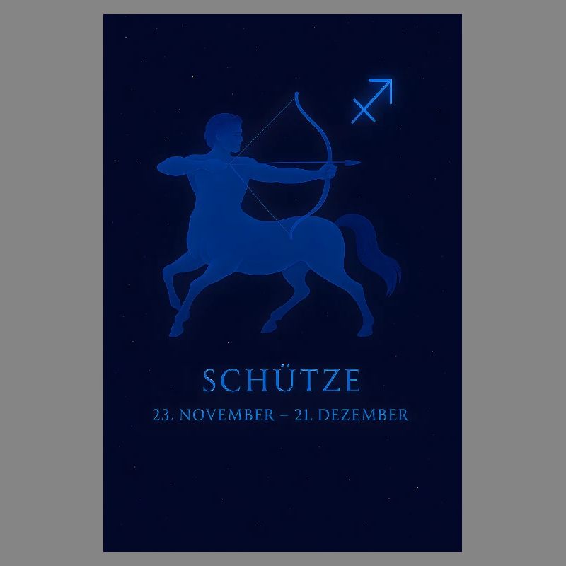 Sternzeichen Schütze mit Bogen & Sternbild