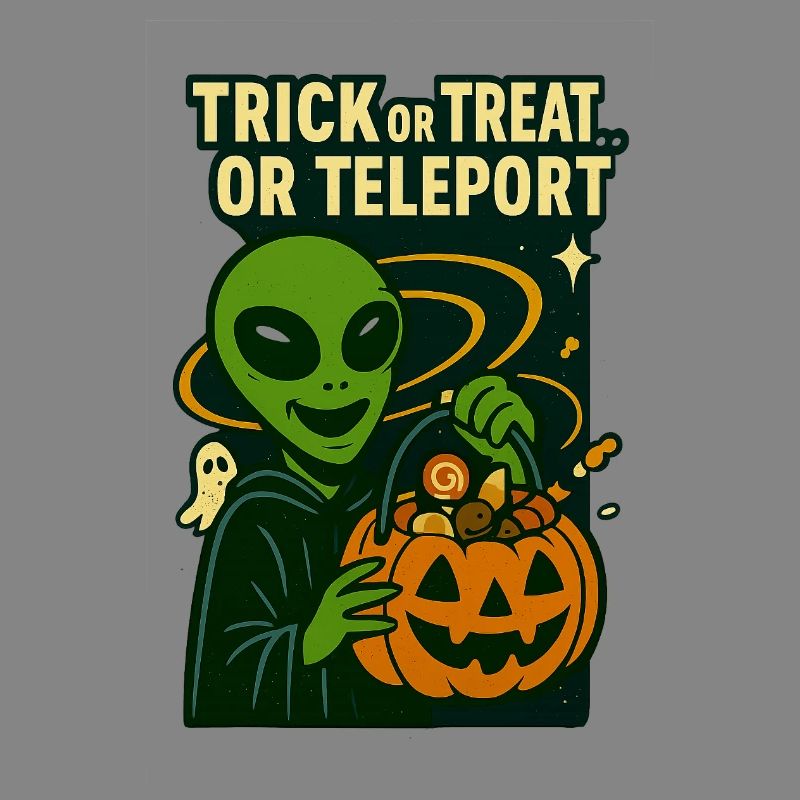 Alien Halloween T-Shirt – Süßes oder Saures... oder...