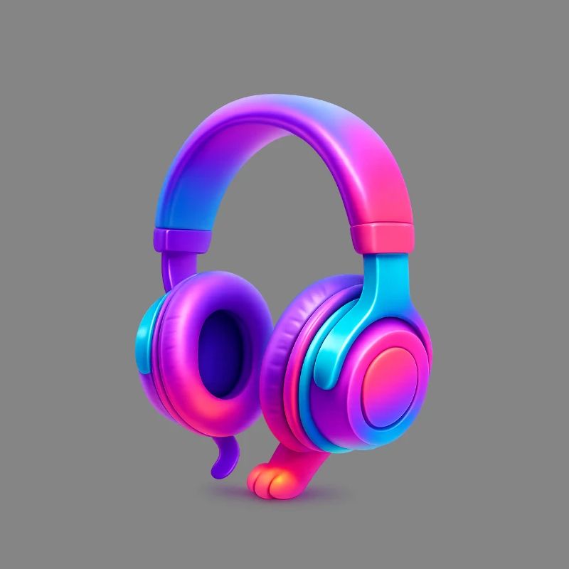 Neon Gradient Kopfhörer