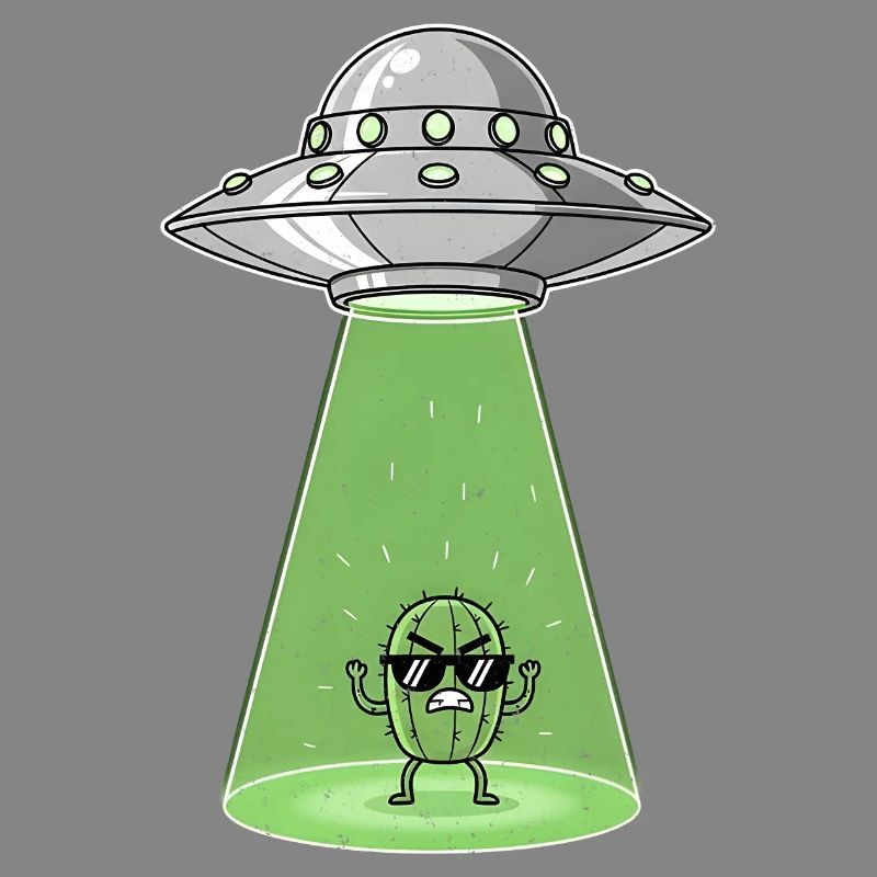 Cactus Alien in UFO Light