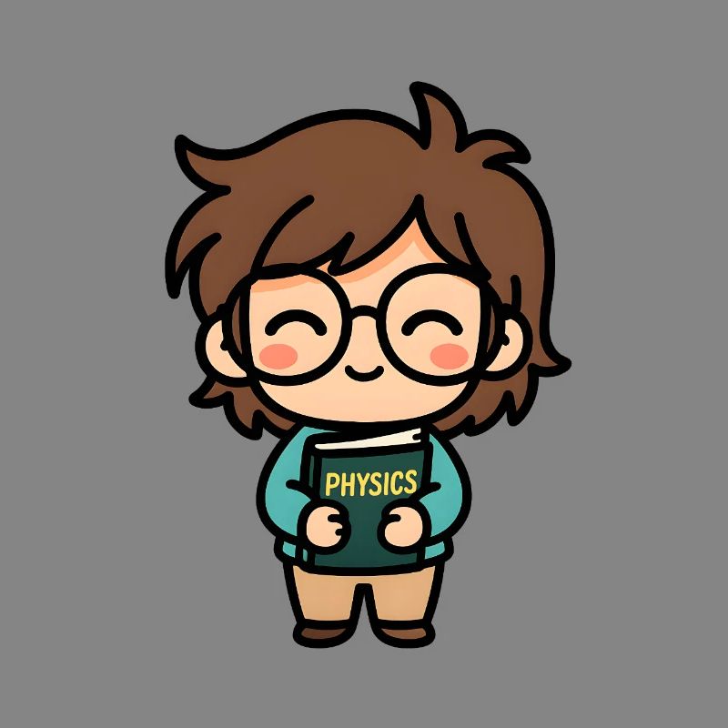 Little physics hero with book