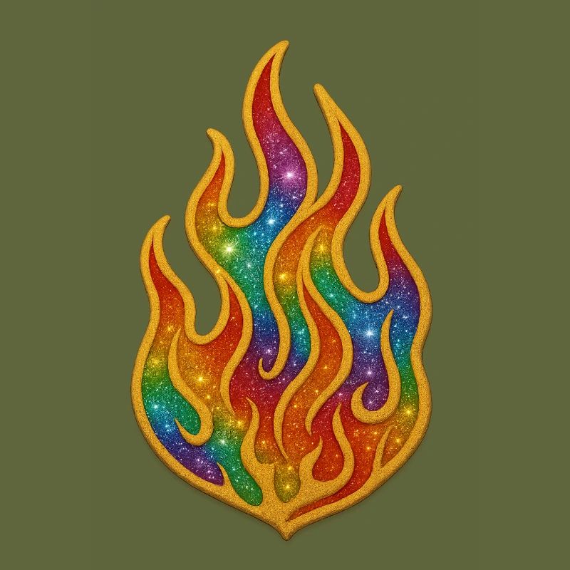 Regenbogenfeuer Patch