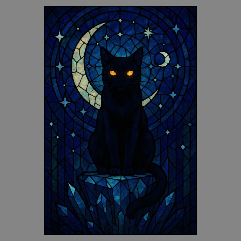 Moonlit Night Cat Magic