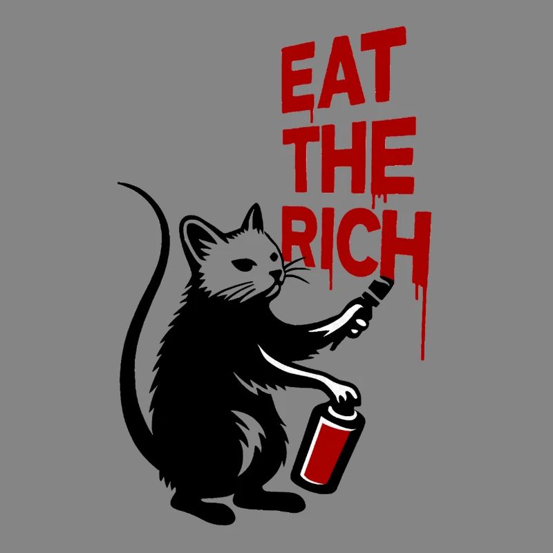 Protest Cat Graffiti Print