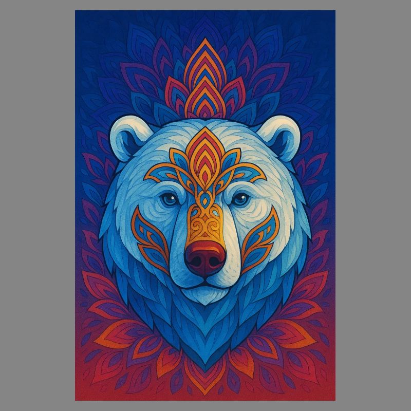 Blauer Bär Mandala