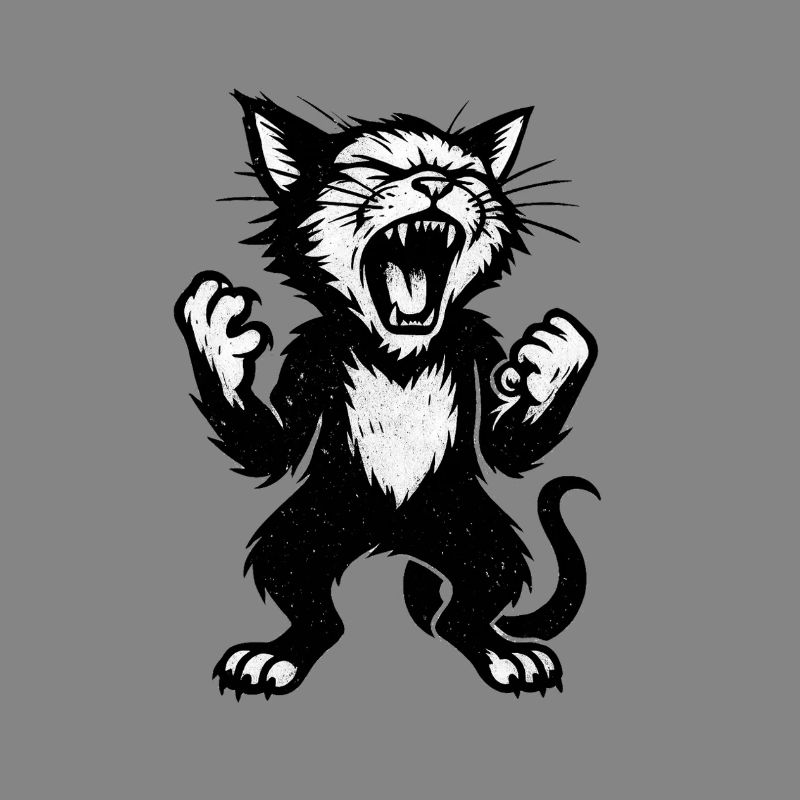 Angry Cat Stroke Style