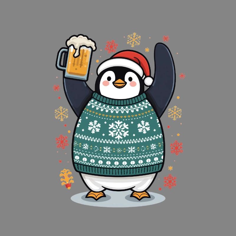 Pingouin festif en pullover