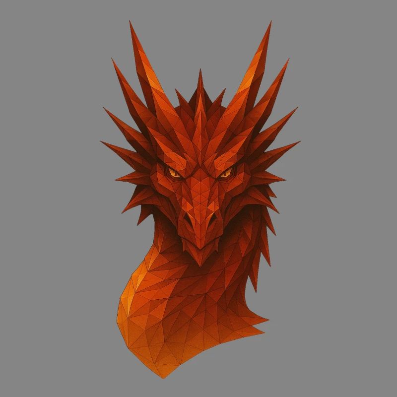 Flaming Lowpoly Dragon