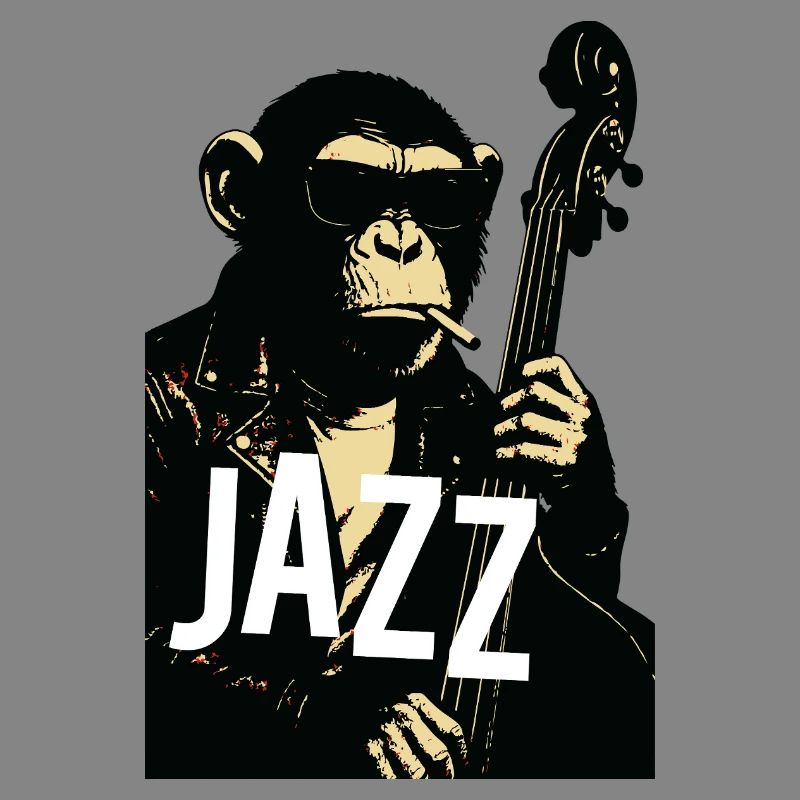 Jazz Monkey Noir Tee