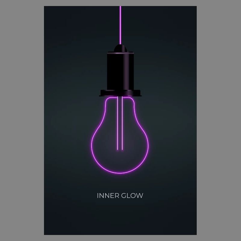 Affiche de l’ampoule néon Inner Glow