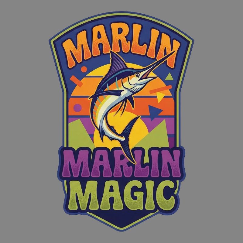 Marlin Magic Retro Sunset