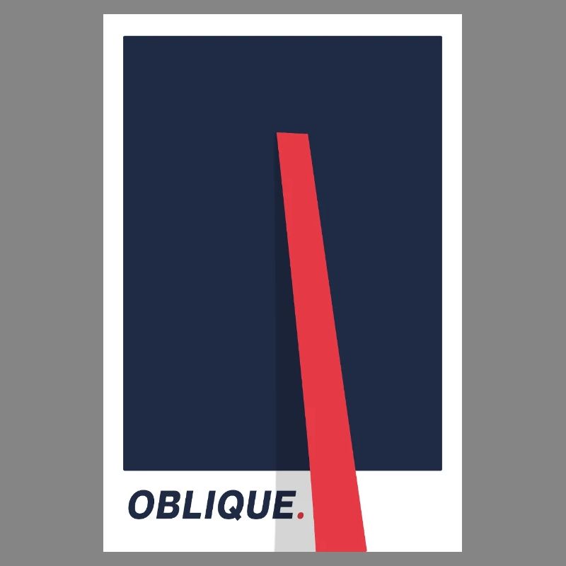Oblique. Modern Typography Statement