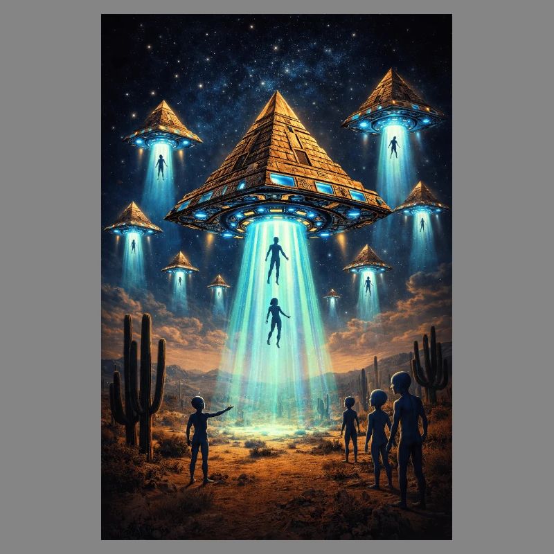 Alien UFO Pyramid Rocket