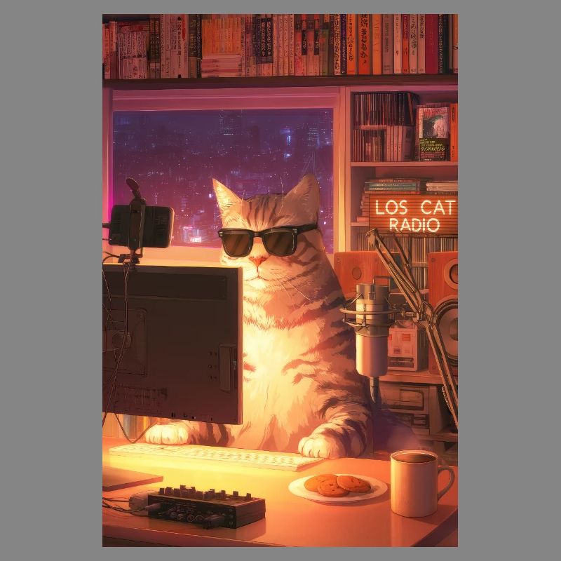 Cat Stream Neon Studio