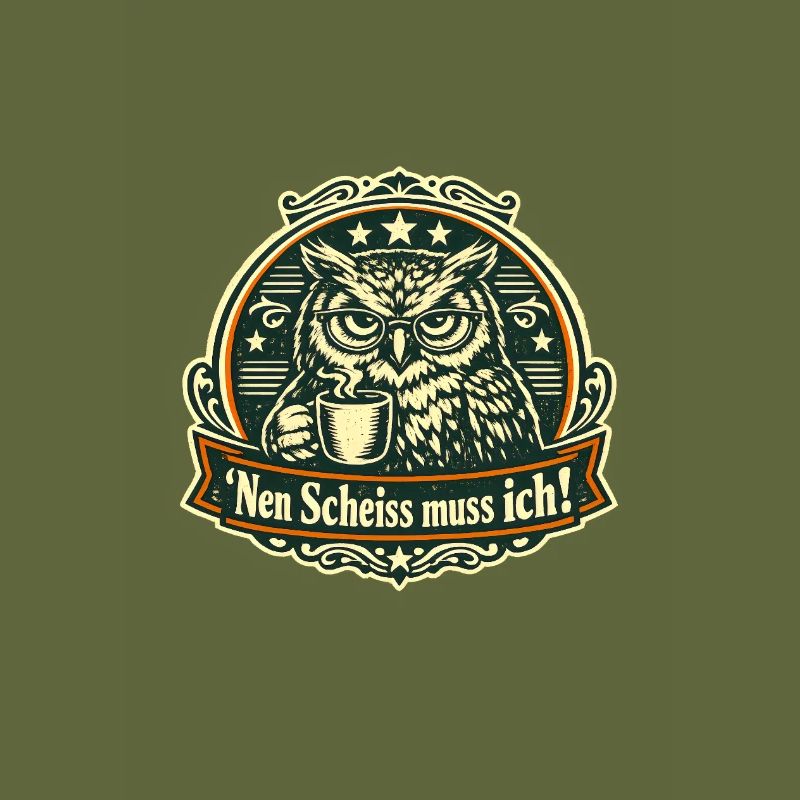 Nen scheiß muss ich Eule Büro Spruch