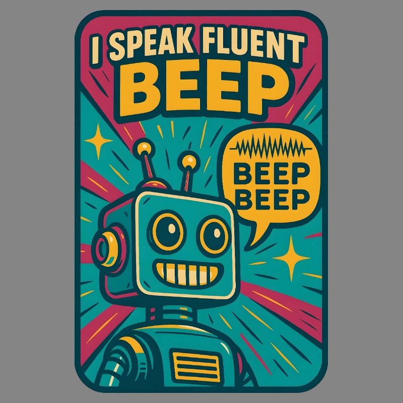 Fließend Beep | Roboter Sci-Fi Nerd