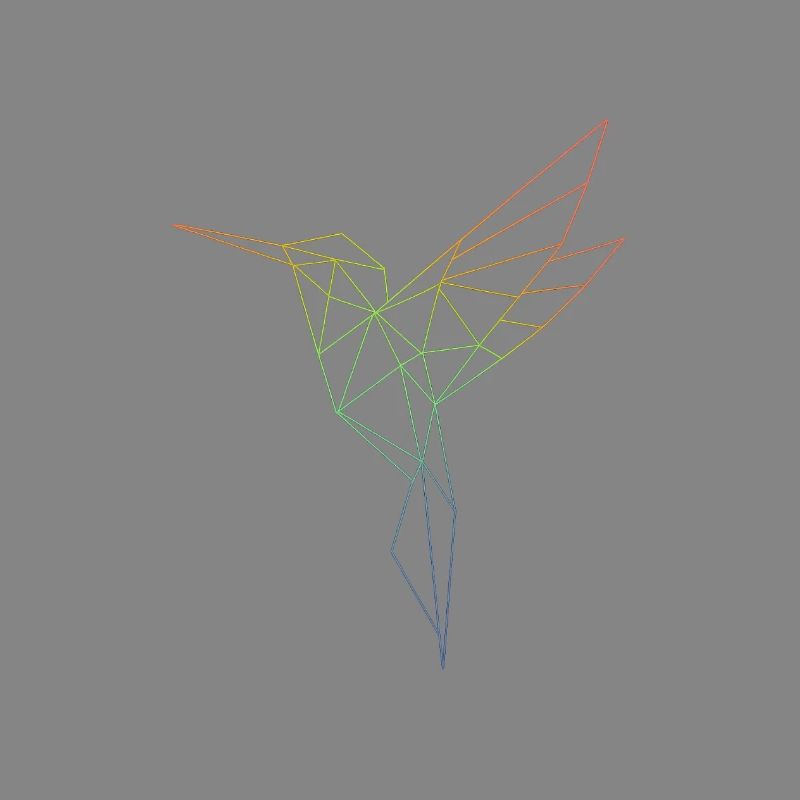 Geometrischer Regenbogenvogel