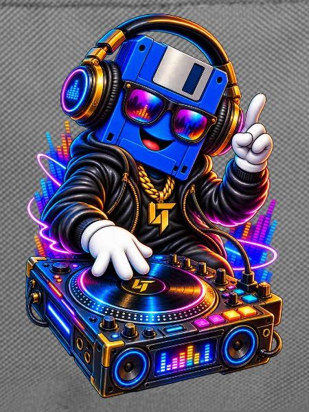 90er Retro DJ Diskette