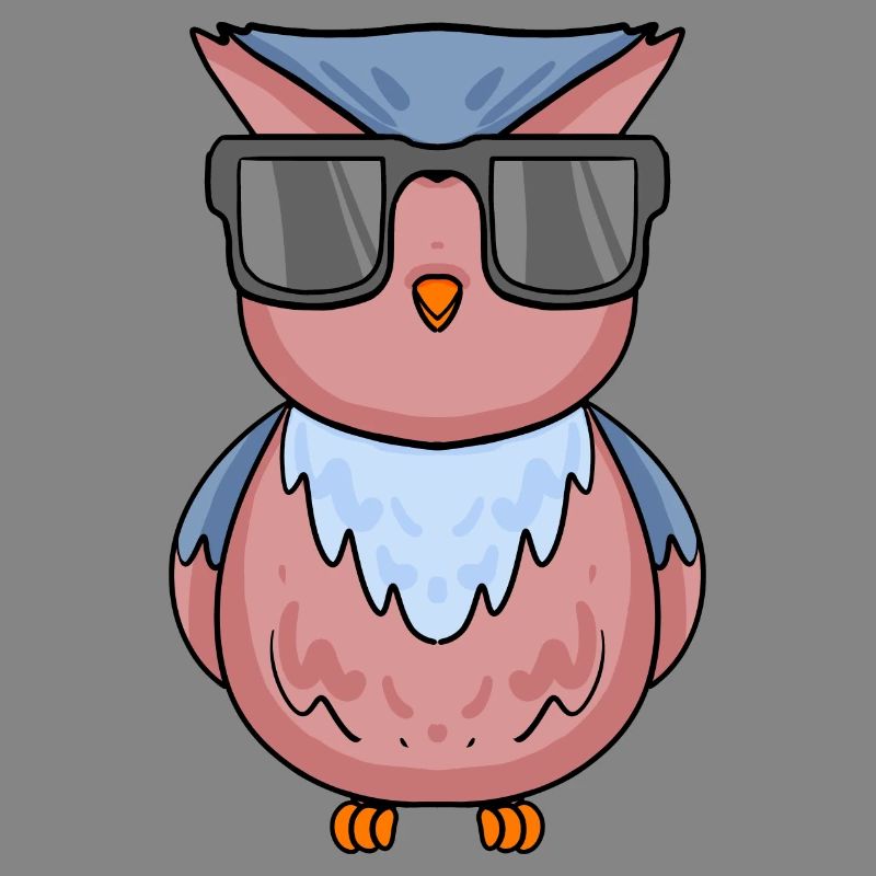 coole Eule mit Sonnenbrille