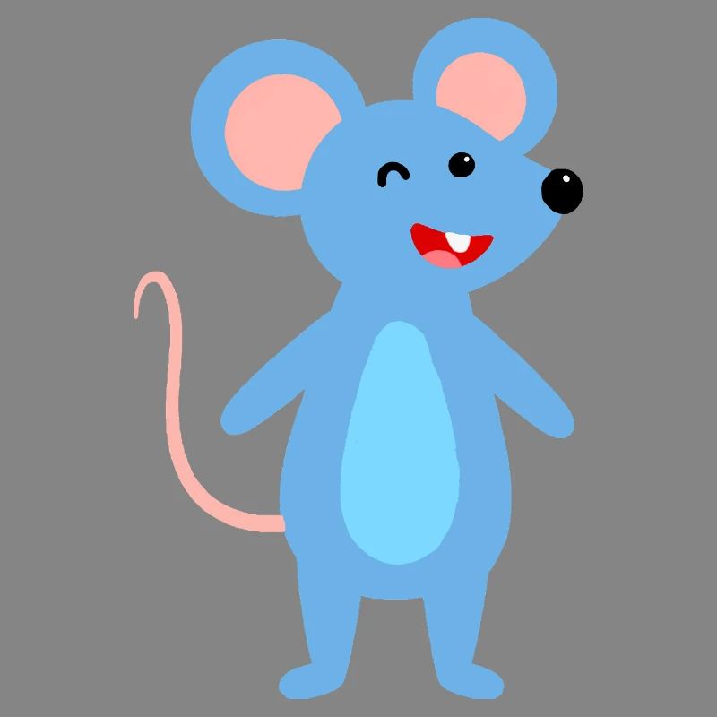 Winking blue mouse
