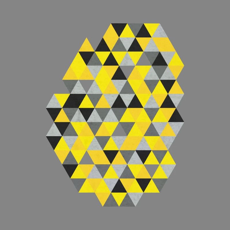 Geometric triangle pattern Sunny Yellow