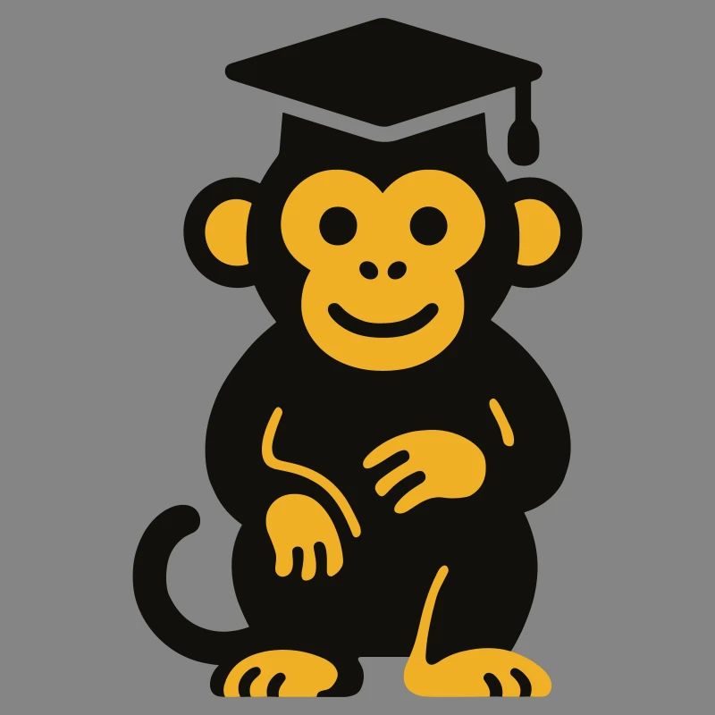 Graduation Monkey Icon Tee