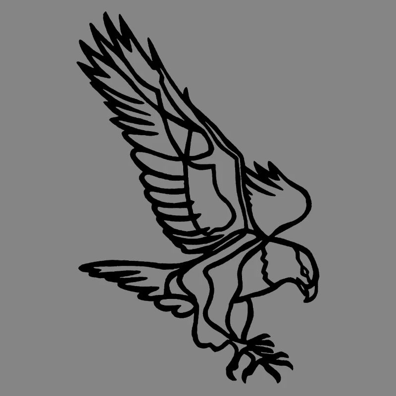 Black Eagle in Flight