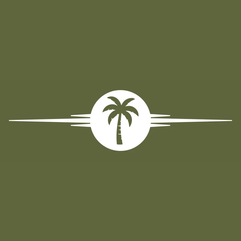 Palm tree line icon