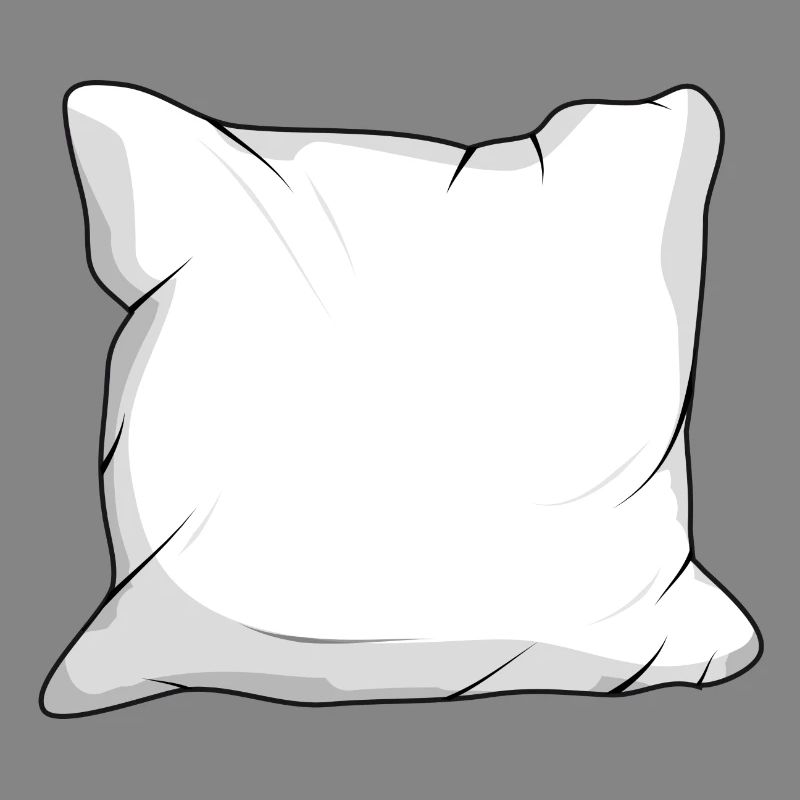 large cuddly white down pillow