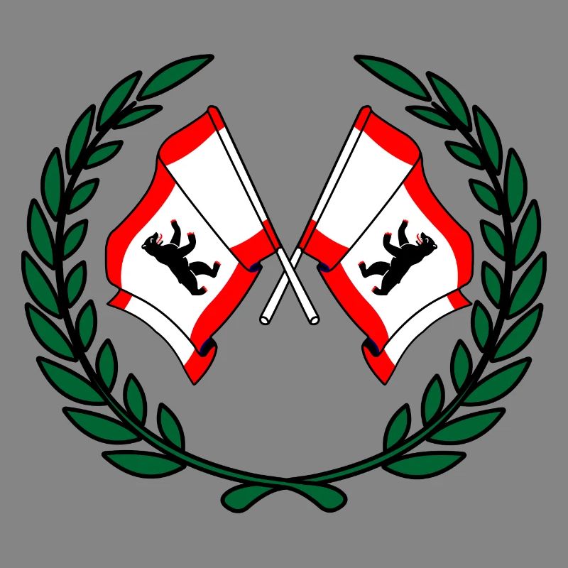 Drapeaux Couronne de laurier de Berlin