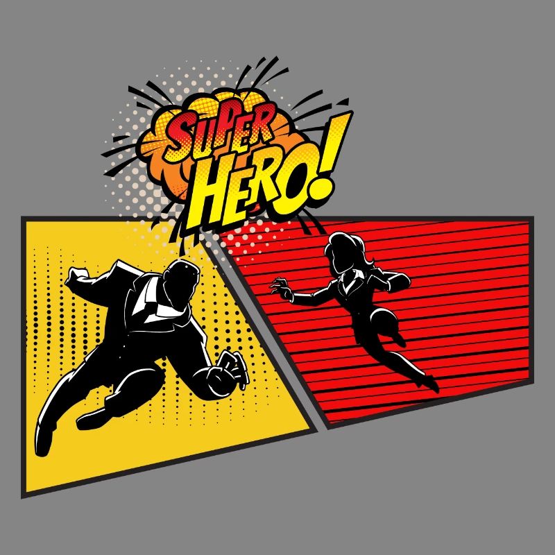 Superhero Pop Art Panel