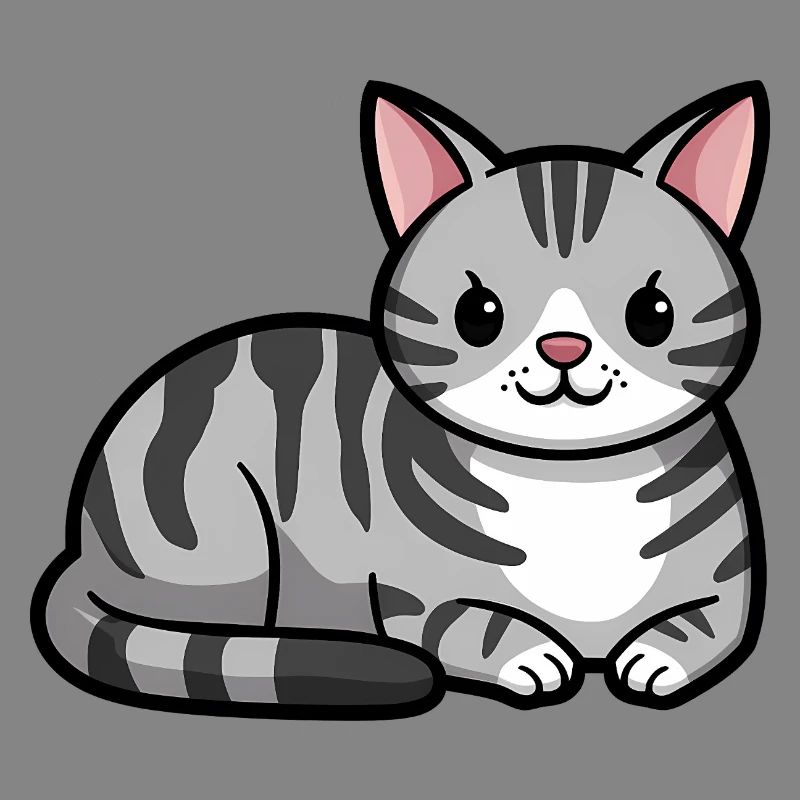 Grau getigerte Katze