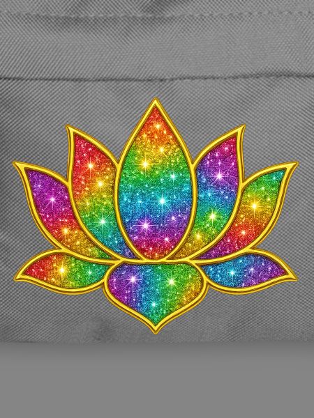 Funkelnder Lotus in Regenbogenfarben