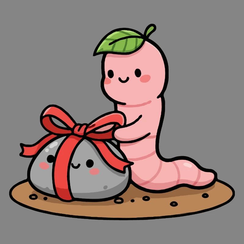 Small worm with Gift