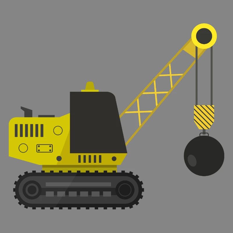 Wrecking ball crane