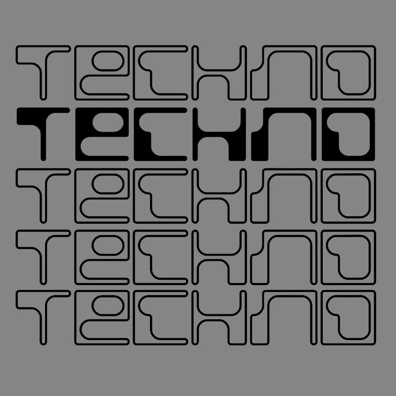 Techno-Musik geometrisches Logodesign