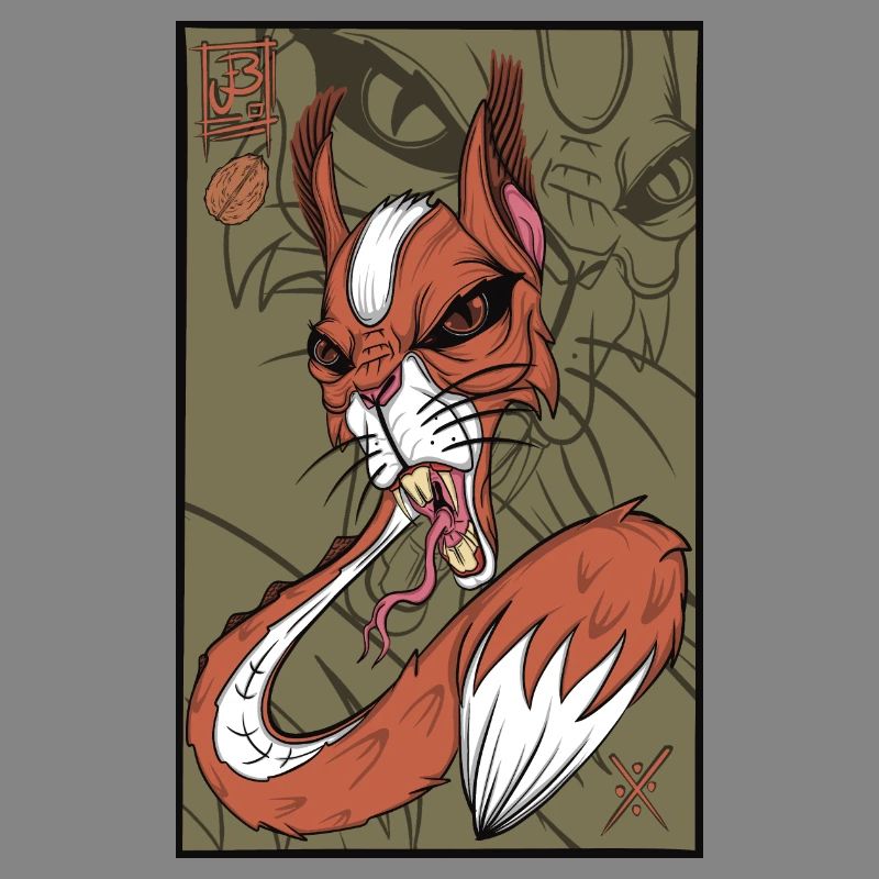 Foxy snake squirrel