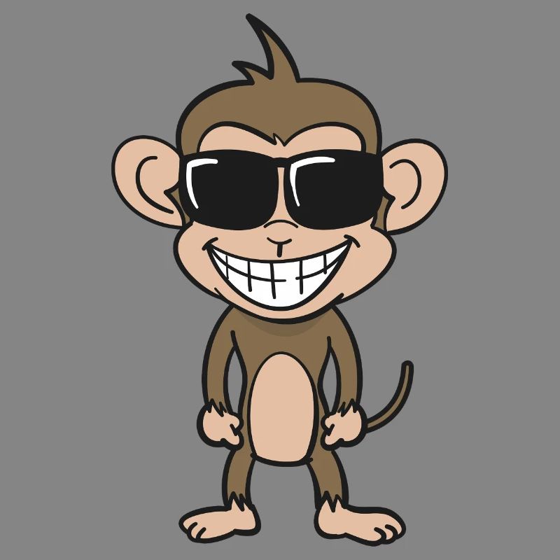 Cooler Affe mit Sonnenbrille