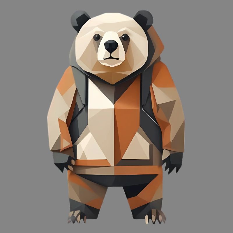 Polypanda Panda Low-Poly