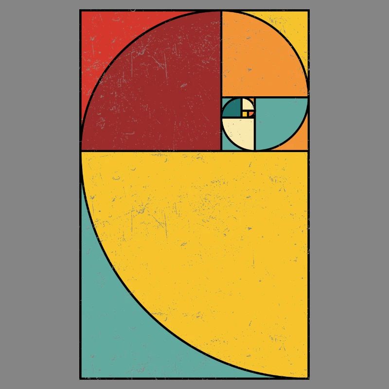 Fibonacci Spiral Geometry Art