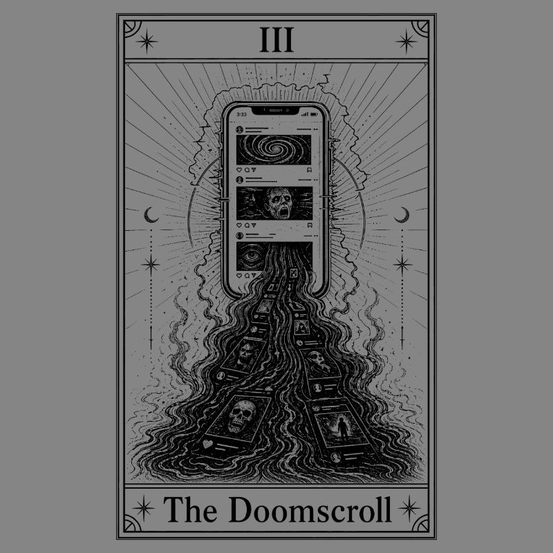 Endless Scrolling | Tarot Card | Doomscrolling